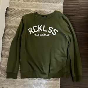Reckless forest green crewneck